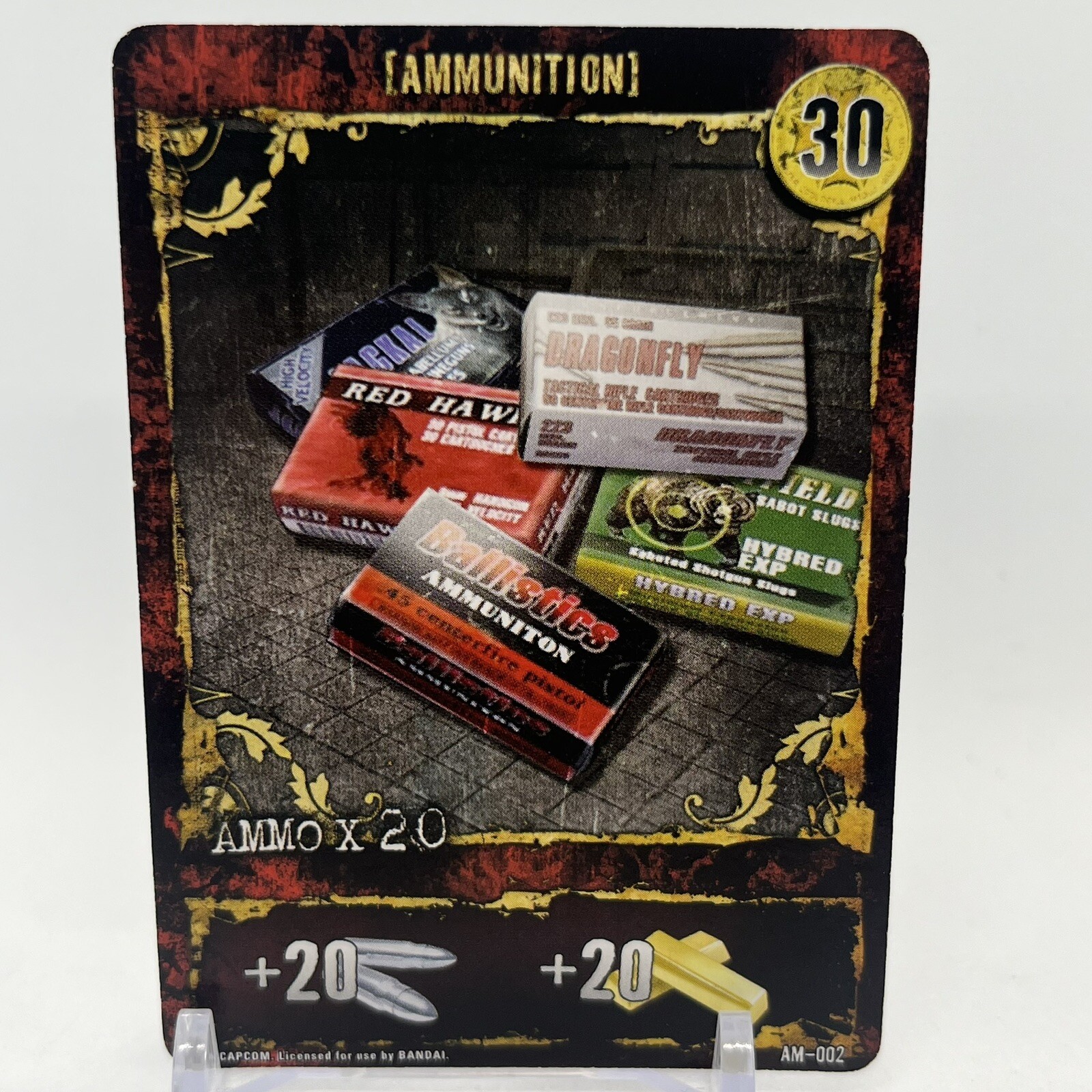 Ammunition Replacement Card For Resident Evil Deck Building Game (Bandai, 2010)