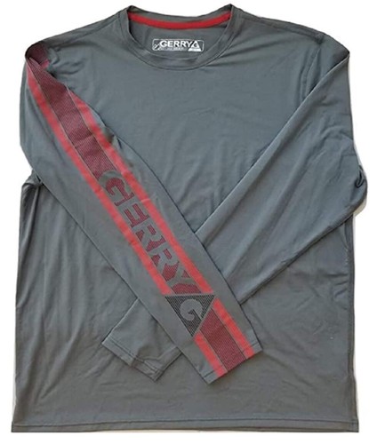 Gerry Men S Rashguard Long Sleeve Sun Protection Shirt Grey Sage Red Xxl Ebay