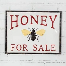 CTW Home Collection Honey for Sale Metal Sign