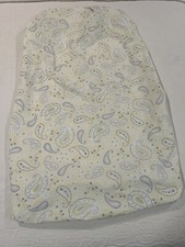 Pottery Barn Kids Royal Life Paisley Crib Fitted Sheet Yellow/Light Gray