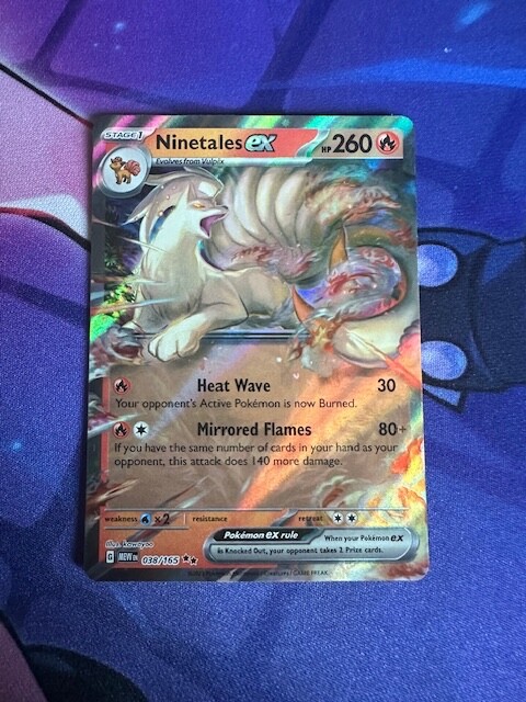 Pokemon TCG Ninetales ex Scarlet & Violet English 151 Holo Rare 038/165 NM