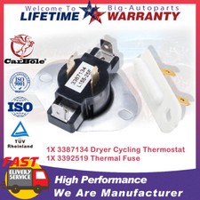 3387134 W/ 3392519 Dryer Cycling Thermostat  Thermal Fuse For Whirlpool Kenmore