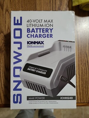 Snow Joe Sun Joe iCHRG40 EcoSharp Lithium-Ion Battery Charger 40 Volt  Gray