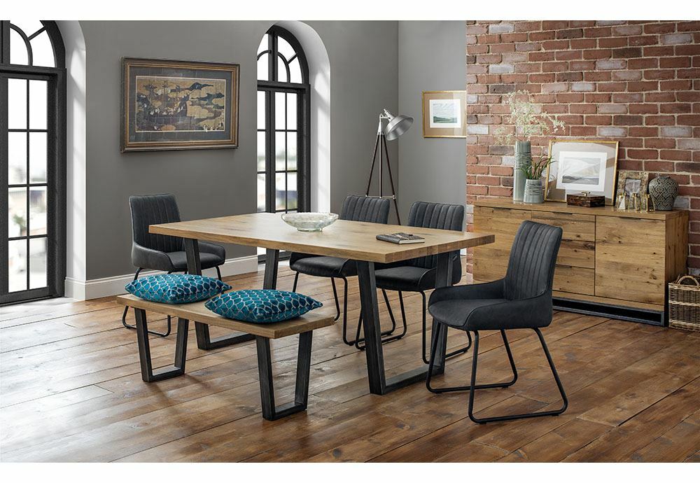 Julian Bowen Brooklyn Rustic Rectangular Dining Table