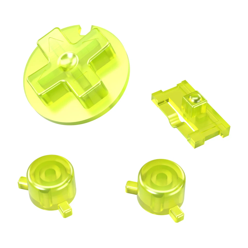 FÜR NINTENDO RetroSix Prestige Knöpfe in diversen Farben für Game Boy Pocket Gelb Transpar...