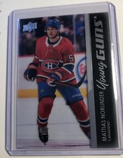 2021-22 Upper Deck Extended Clear Cut acetate Young Guns Mattias Norlinder RC 