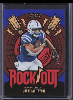 2024 Panini Absolute #RO-JTR Jonathan Taylor Rock Out Blue #/50