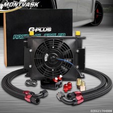 Universal 30 Row AN10 Aluminum Engine Oil Cooler+ Filter Adapter+ 7