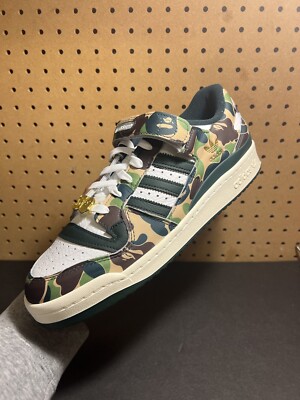 Size 10.5 - adidas Forum Low 84 x A Bathing Ape 30th Anniversary - Green