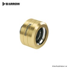 Barrow G1/4" to 14mm OD Hard Tubing Compression Fitting Smooth Finish Gold
