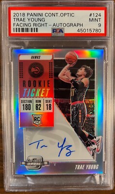 その他 TRAE YOUNG ROOKIE TICKET AUTO HOLO PSA 9 2018-19 CONTENDERS SILVER OPTIC TRAE YOUNG ROOKIE TICKET AUTOGRAPH
