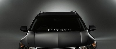 Raider Nation Windshield Banner Decal Sticker Las Vegas Raiders Ebay