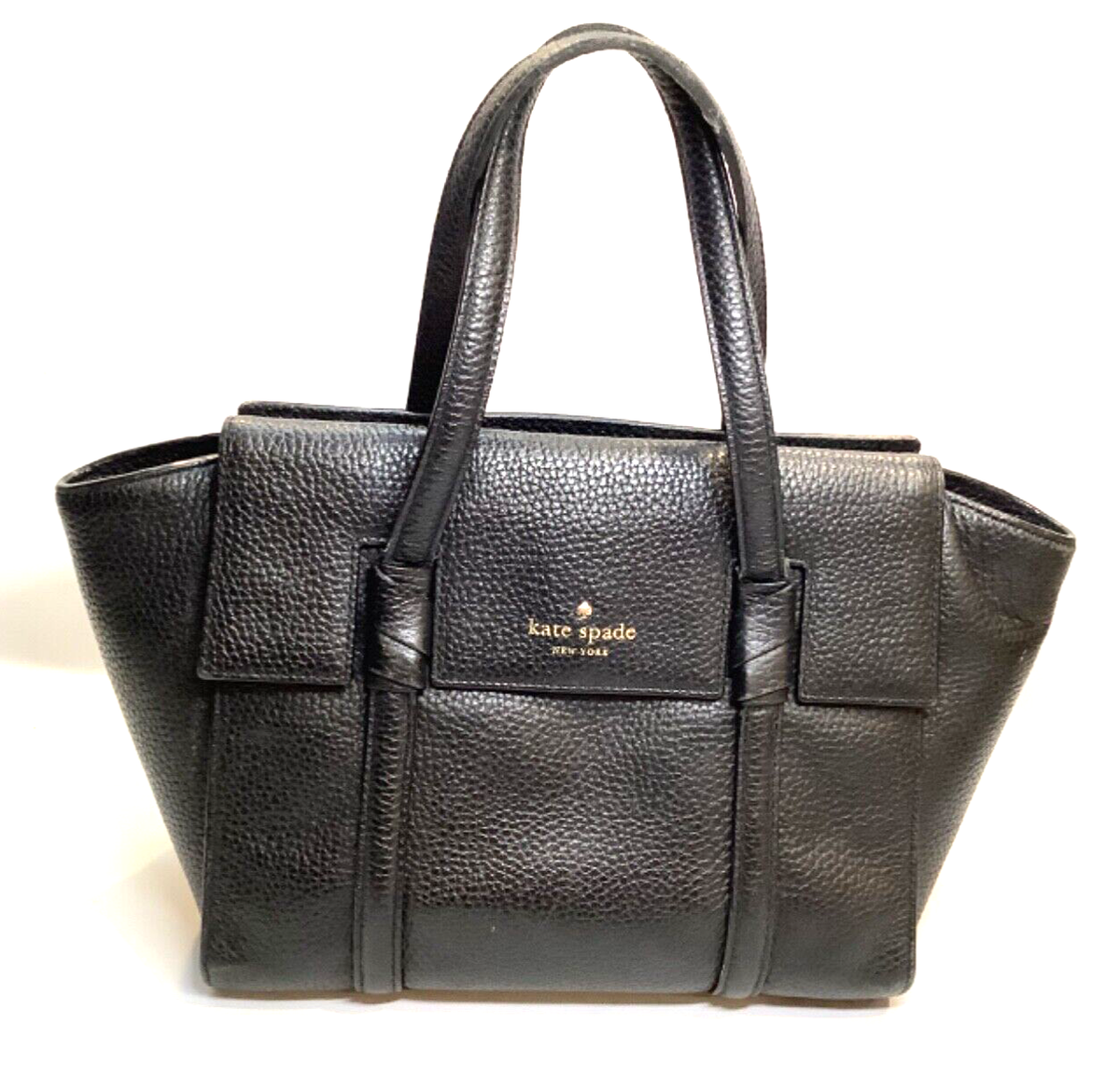 Kate Spade Handbag Daniels Drive Abigail Satchel Bag Black Leather 