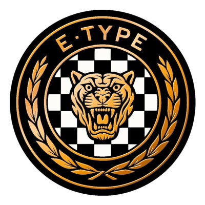 Jaguar E Type Laminated Vinyl Sticker (Redesigned)