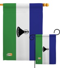 Bandiera Lesotho Nazionalità Aloe Polyphylla Maseru Africa Giardino Casa Cortile