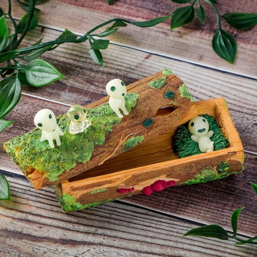 Studio Ghibli Princess Mononoke Trinket Box Kodama custodia accessori figure a riposo - Foto 5 di 7