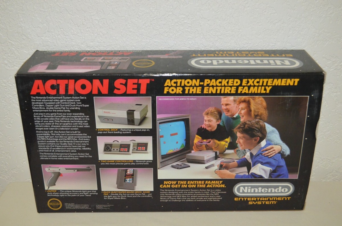 Nintendo Entertainment System NES Action Set in Original Box