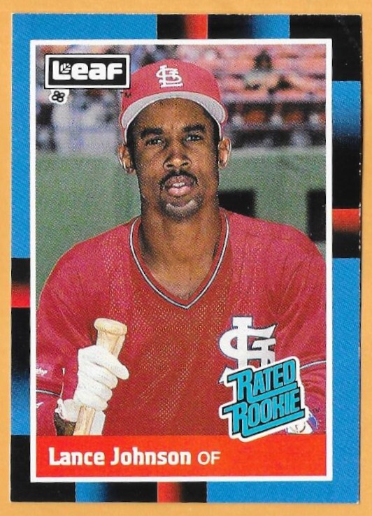 LANCE JOHNSON ST. LOUIS CARADINALS RATED ROOKIE #31 - LEAF NM-MT 1988