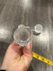 Two Large Vintage Clear Cut Glass Barbell Knife Rest 4.5 inches — photo 6