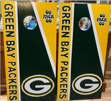 Gren Bay Packers Side Name Set Custom Made Cornhole boards and Free Bags