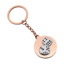 Personalised Engraved keyring with Dice Design