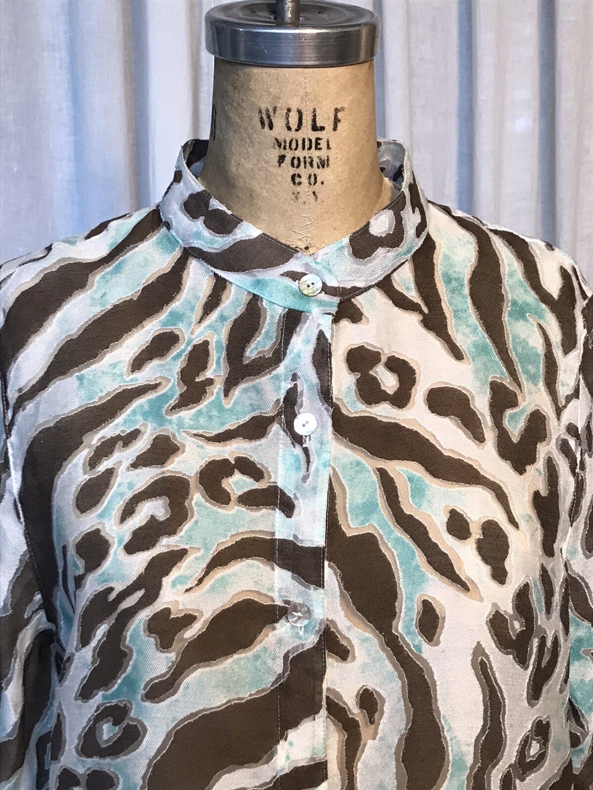 Alfred Dunner Top/Jacket in Patterned Organza Sz … - image 2