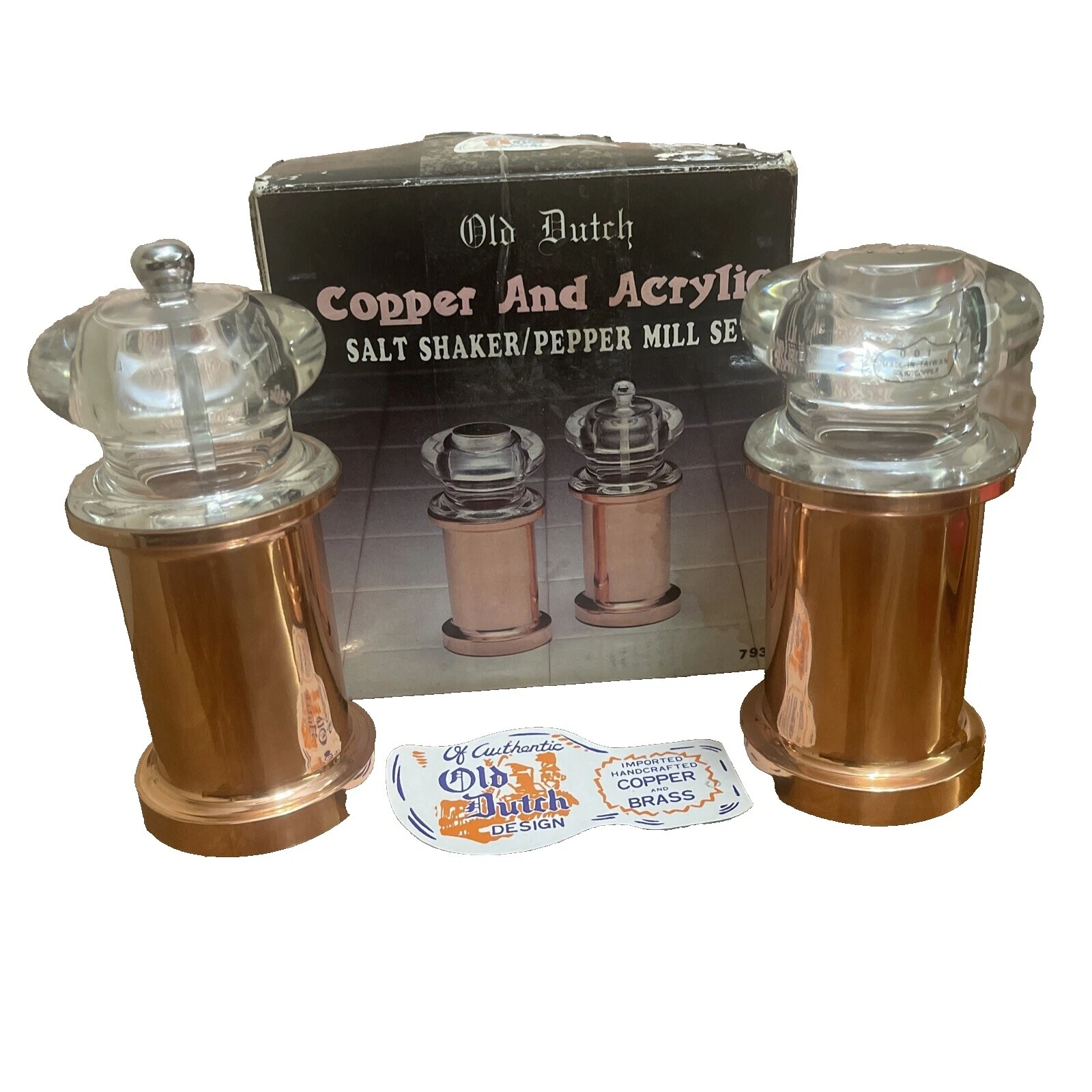 Old Dutch Cobre Salt & Pepper Sales y pimenteros