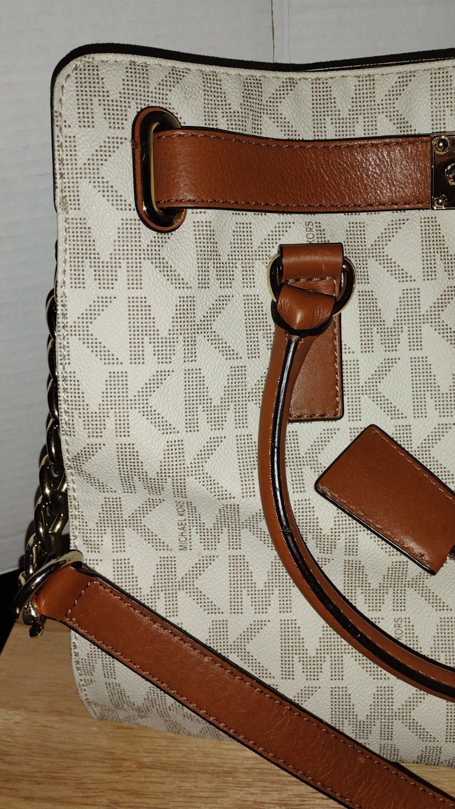 Michael Kors Hamilton  Vanilla Brown Signature PV… - image 2