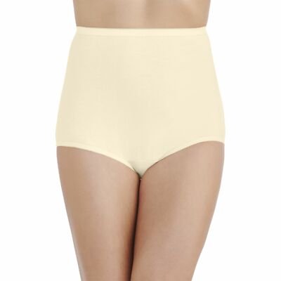  Vanity Fair 100% Cotton Full-Cut Candle Glow Brief Size 6/Medium