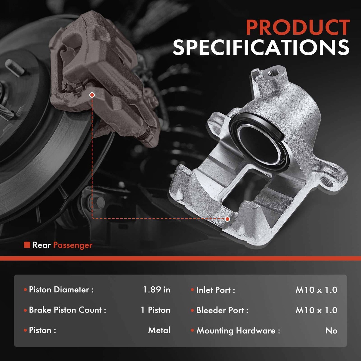 ⭐︎ Front Right Disc Brake Caliper w/ Bracket for Toyota Prius