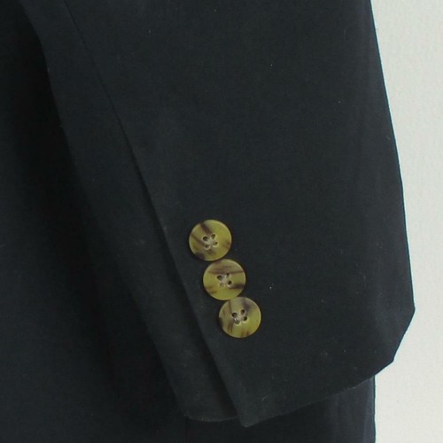 44 R L.L. Bean Solid Black Polyester 2 Btn Mens Jacket Sport Coat Blazer - Picture 6 of 9