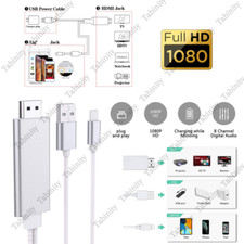 For iPhone 14 13 12 11 8 7 6 XR HDMI Mirroring Phone to TV HDTV Adapter AV Cable