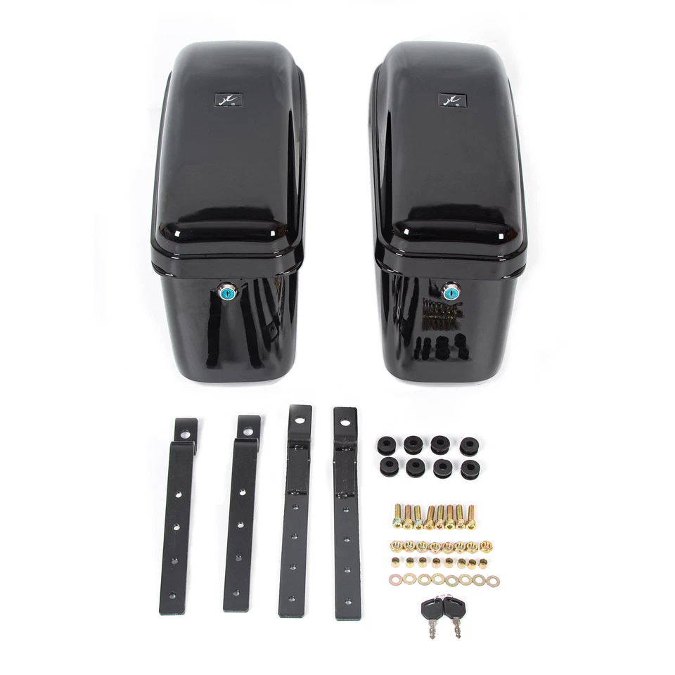 Alforjas rígidas de motocicleta para Harley Yamaha Honda Shadow Foto 2 de 4