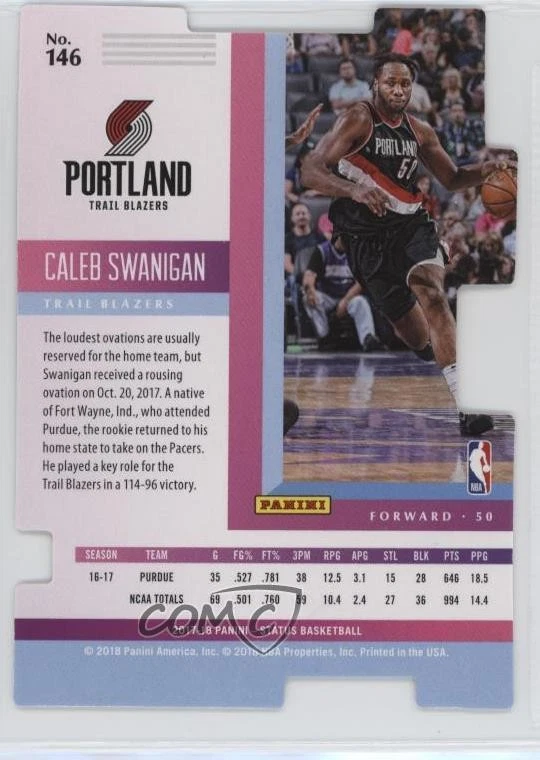 2017-18 Panini Status Rookies Pursuit Caleb Swanigan #146 Rookie RC - Image 2 of 2