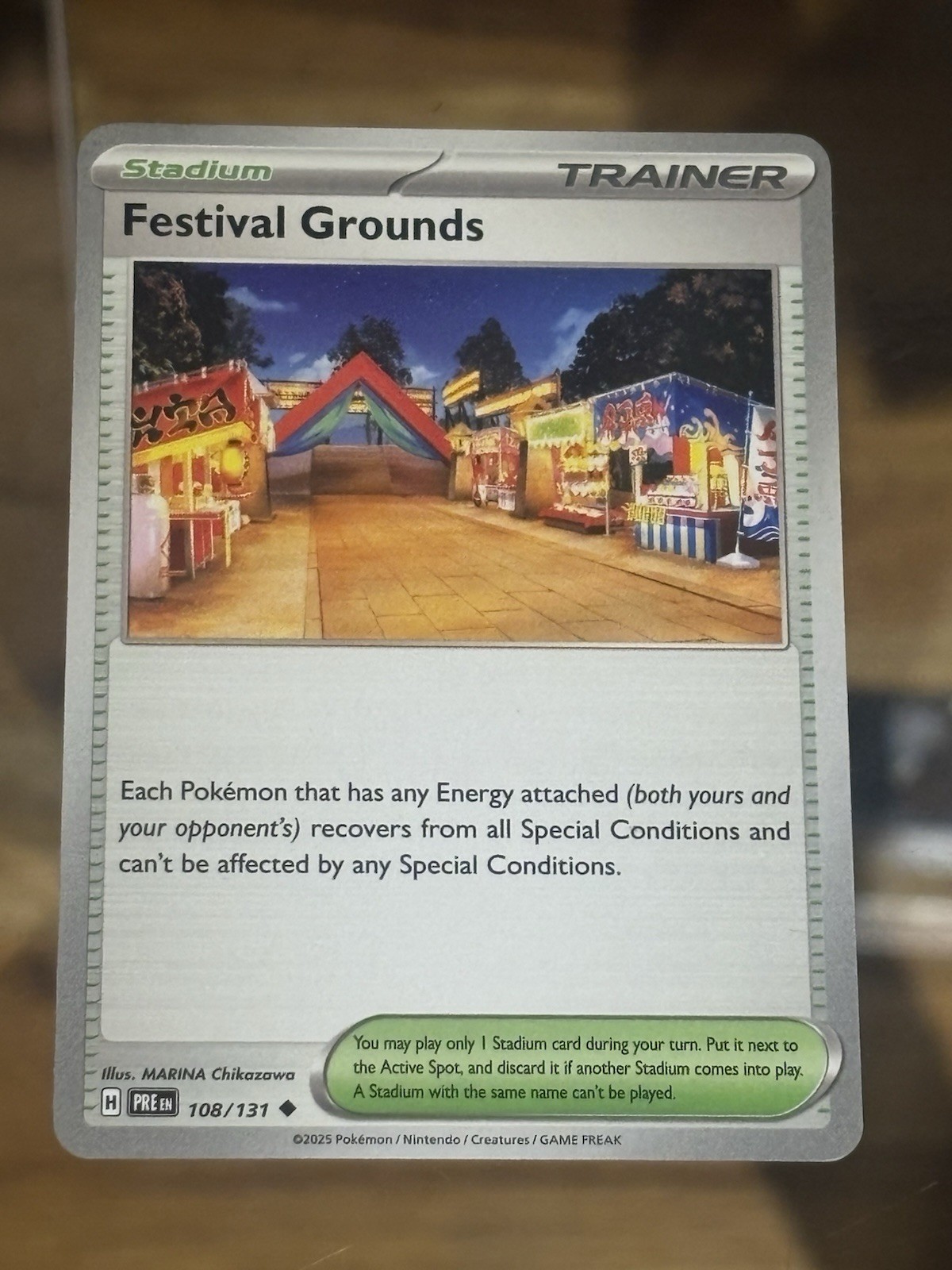 Festival Grounds 108/131 Prismatic Evolutions Pokemon Card