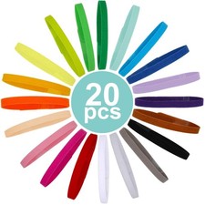 20Pcs Puppy Whelping Collars 9 inch Newborn Pet Collars Double-Sided Soft Adj...