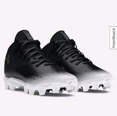 Under Armour Spotlight Fran RM cleats  blk/gry/wht  Size 5.5 Youth