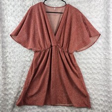 Red & White Polka Dot Dress Womens Size Large Tunic Top Blouse Shein