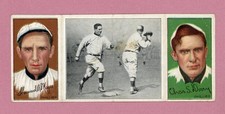 1912 T202 Hassan Triple Folders Donlin Out at First Baseball Card Low Grade READ