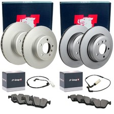 JP BREMSSCHEIBEN + BELÄGE VORNE + HINTEN passend für BMW 5er E60 6er E63 E64