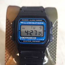 Casio Illuminator Quartz Digital Watch Alarm Chronograph Backlight Black Resin