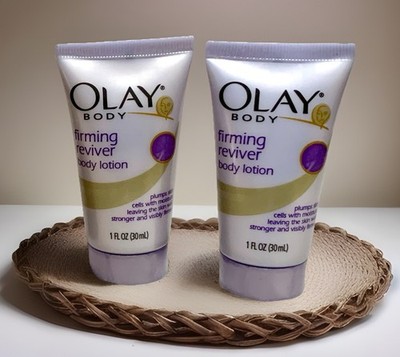 NEW X2 OLAY Body Firming Reviver Body Lotion Travel Size 1oz Squeeze Tubes (HTF)
