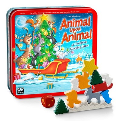 HABA Animal Upon Animal Christmas Limited Edition Wooden Stacking Game in Col...