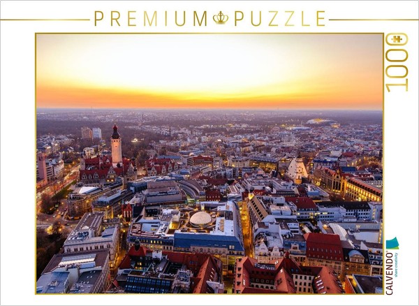 Calvendo Puzzle Sonnenuntergang üBer Leipzig | 1000 Teile Lege-GrößE 64 × 48 Cm-image