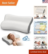 Cervical Neck Pillow for Pain Relief - Ergonomic Side Sleeper Pillow for Deep...