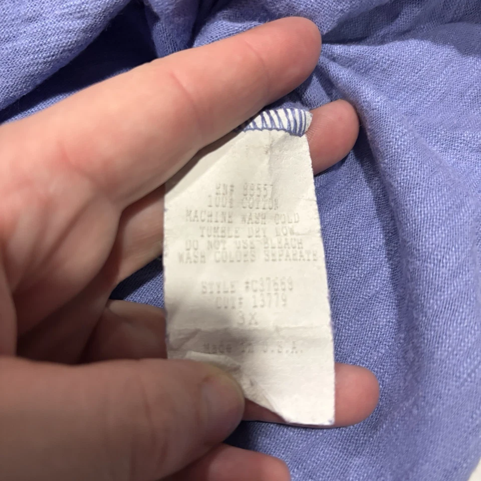 Top Fenini para Mujer 3X Púrpura Algodón Lagenlook Boho Hippie Fluido Hecho en EE. UU. Foto 4 de 4