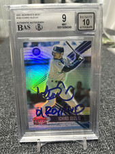 2001 Bowman's Best Ichiro Suzuki RC ROY/MVP SIGNED /2999 BGS 9 & 10 AUTO