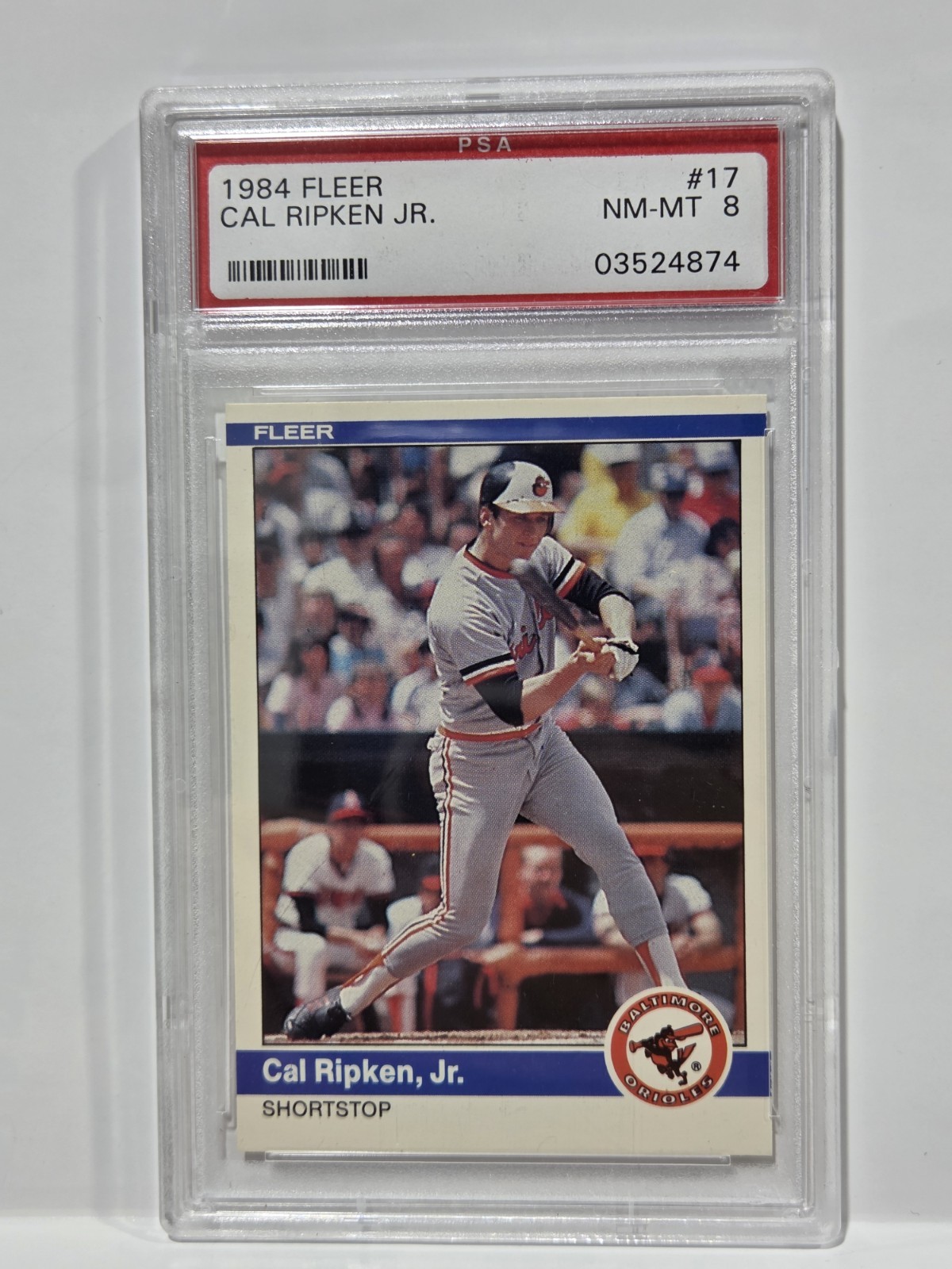 1984 Fleer Cal Ripken Jr. PSA 8 NM-MT #17