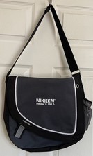 Atchison by Bic NIKKEN Black/Gray Shoulder Travel Book Bag Satchel Case Tote