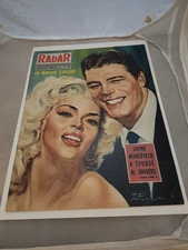 1958 JANUARY RADAR FRENCH MAGAZINE JAYNE MANSFIELD COVER VF